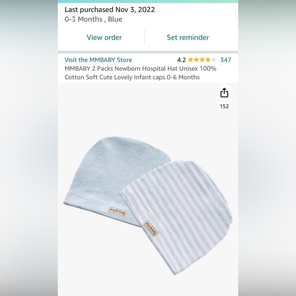 Blue Newborn caps